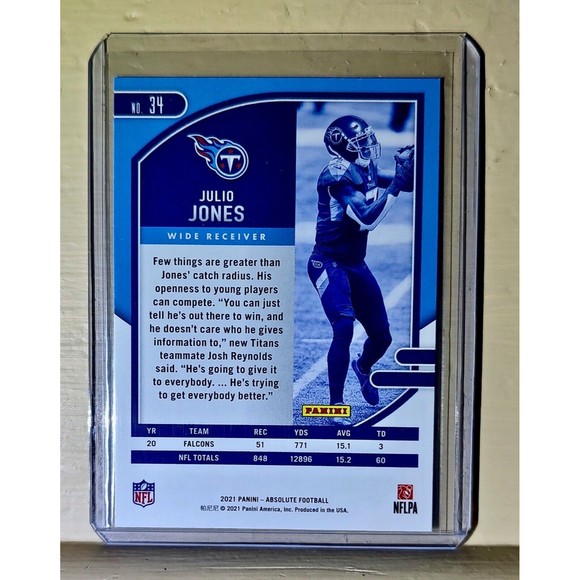 Julio Jones 2021 Panini NFL Absolute Football #34 Card - Picture 2 of 2